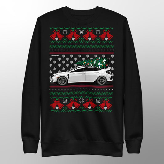 Ugly Christmas Sweater - Honda Civic Type R in White (FK8)