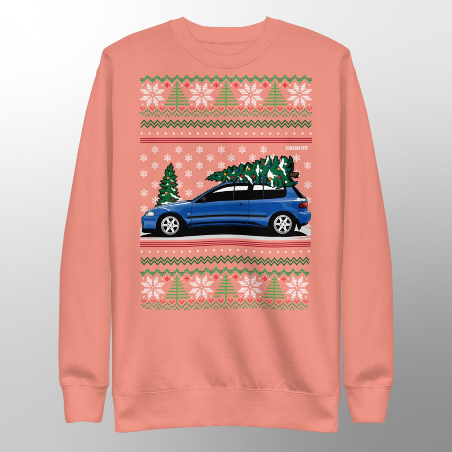 Ugly Christmas Sweater - Honda Civic EG on Volks
