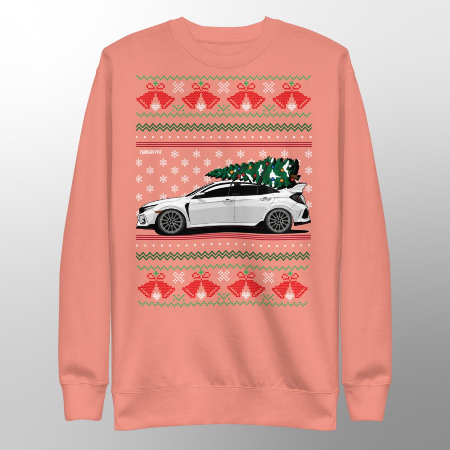 Ugly Christmas Sweater - Honda Civic Type R in White (FK8)