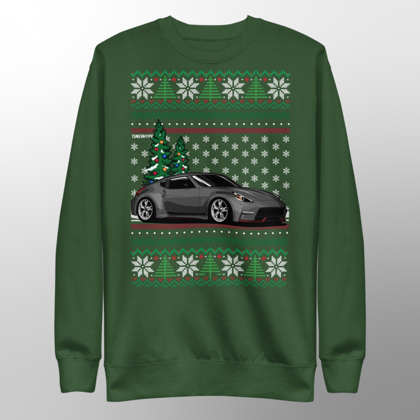 Ugly Christmas Sweater - Nissan 370z in Gray