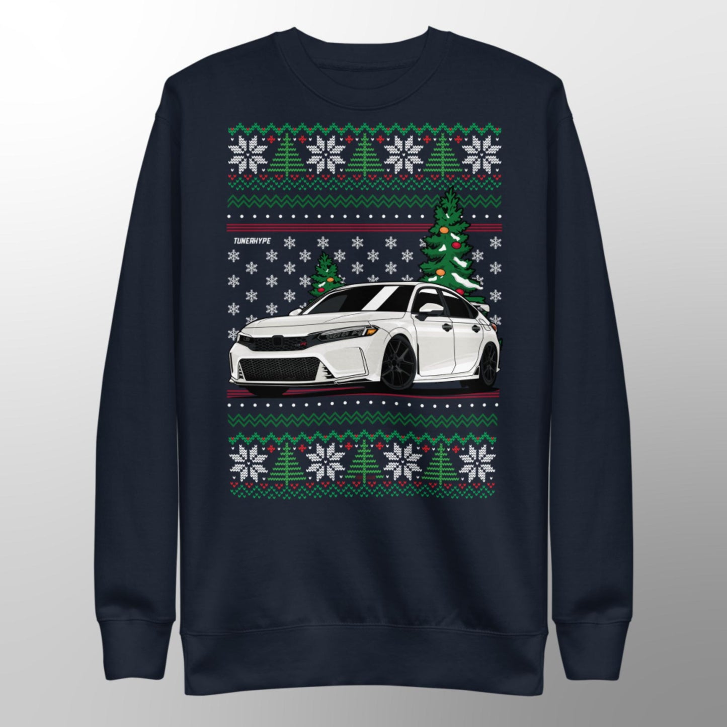 Ugly Christmas Sweater - Honda Civic Type R in White (FL5)