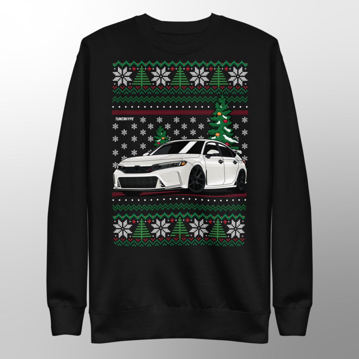 Ugly Christmas Sweater - Honda Civic Type R in White (FL5)