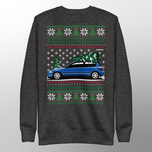 Ugly Christmas Sweater - Honda Civic EG on Volks