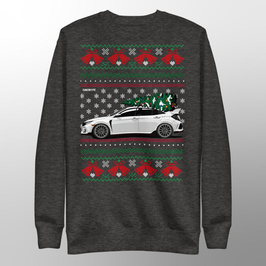 Ugly Christmas Sweater - Honda Civic Type R in White (FK8)