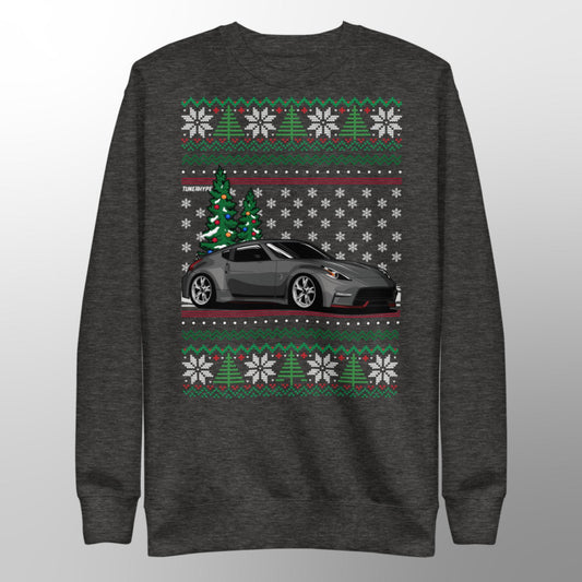 Ugly Christmas Sweater - Nissan 370z in Gray