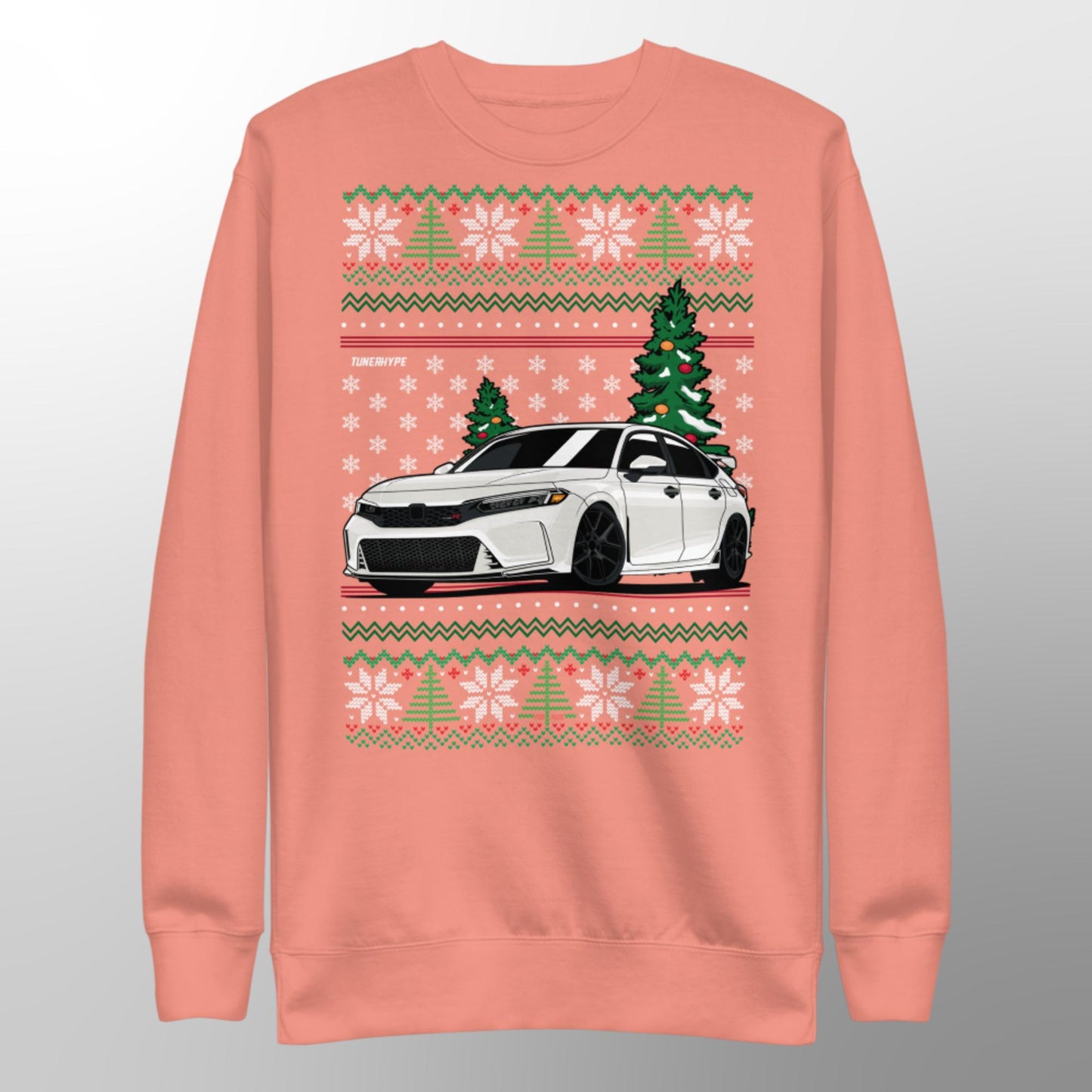 Ugly Christmas Sweater - Honda Civic Type R in White (FL5)