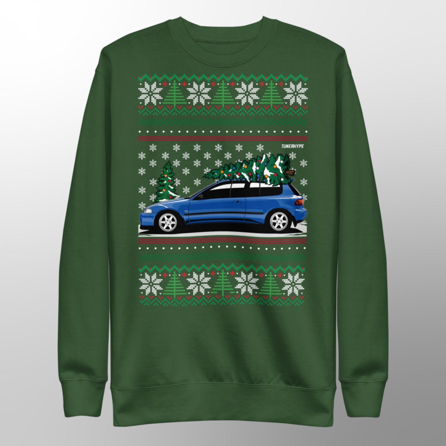 Ugly Christmas Sweater - Honda Civic EG on Volks