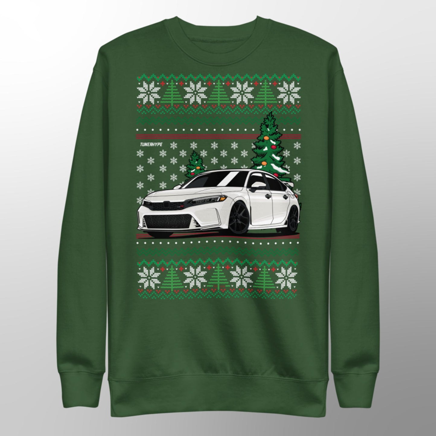 Ugly Christmas Sweater - Honda Civic Type R in White (FL5)