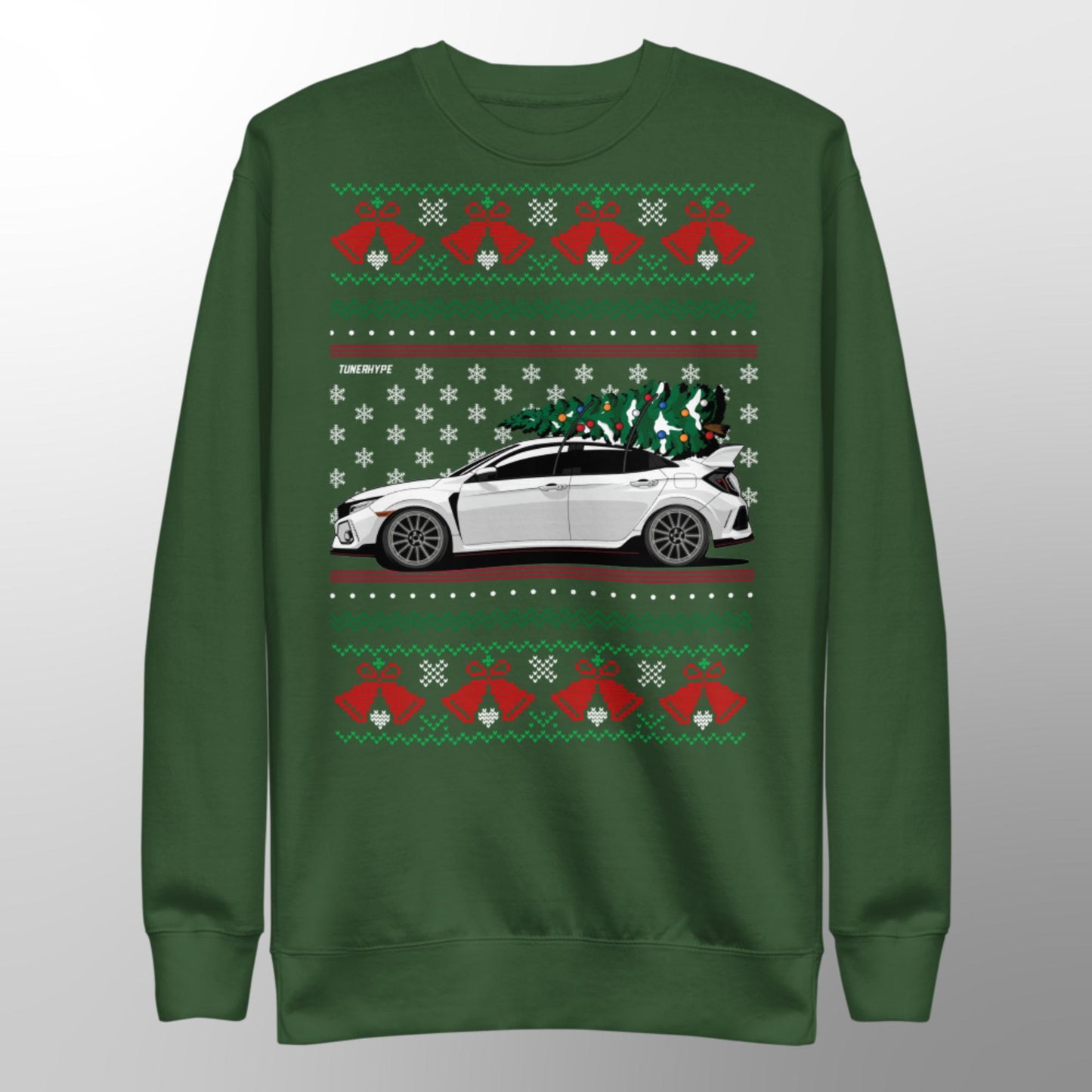 Ugly Christmas Sweater - Honda Civic Type R in White (FK8)