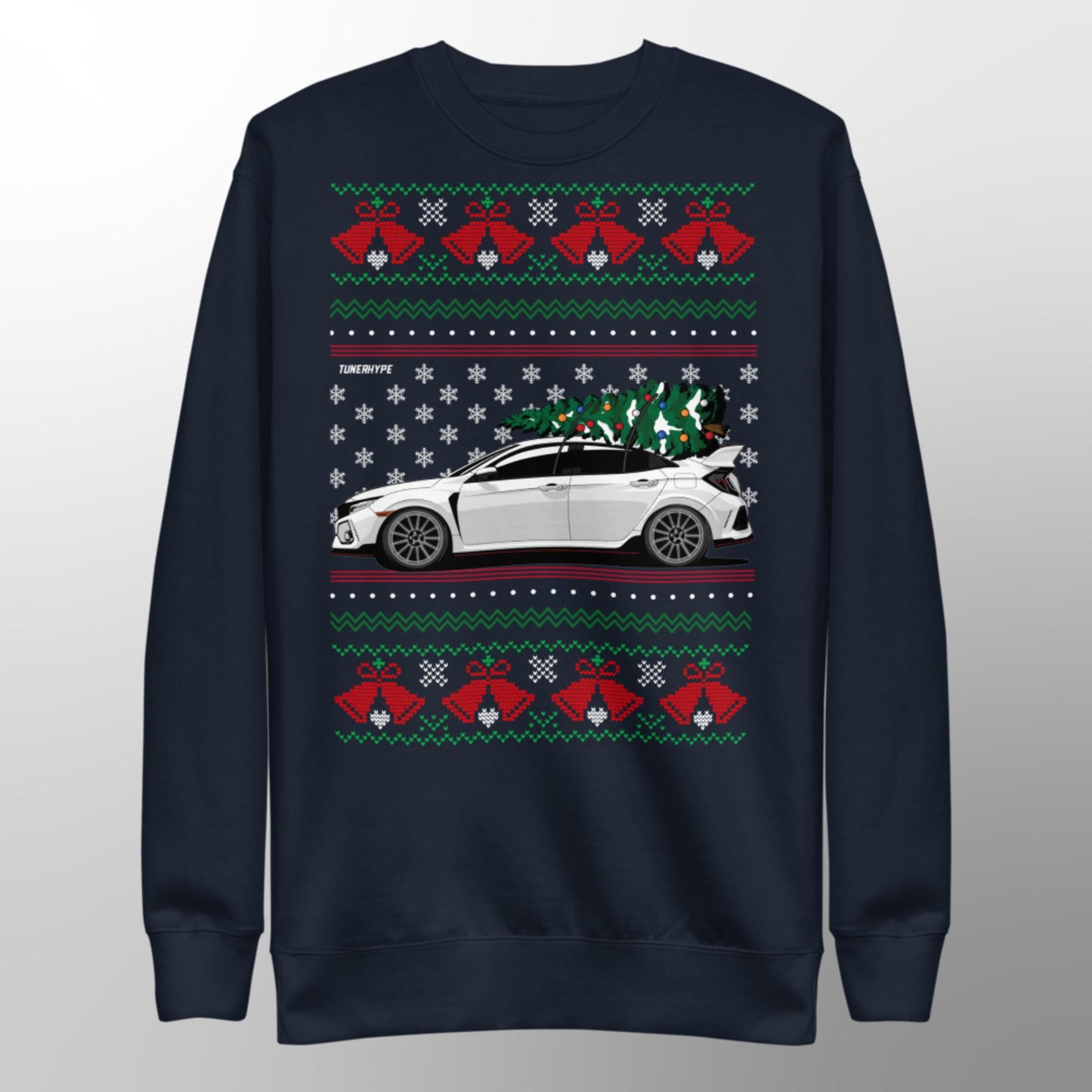 Ugly Christmas Sweater - Honda Civic Type R in White (FK8)