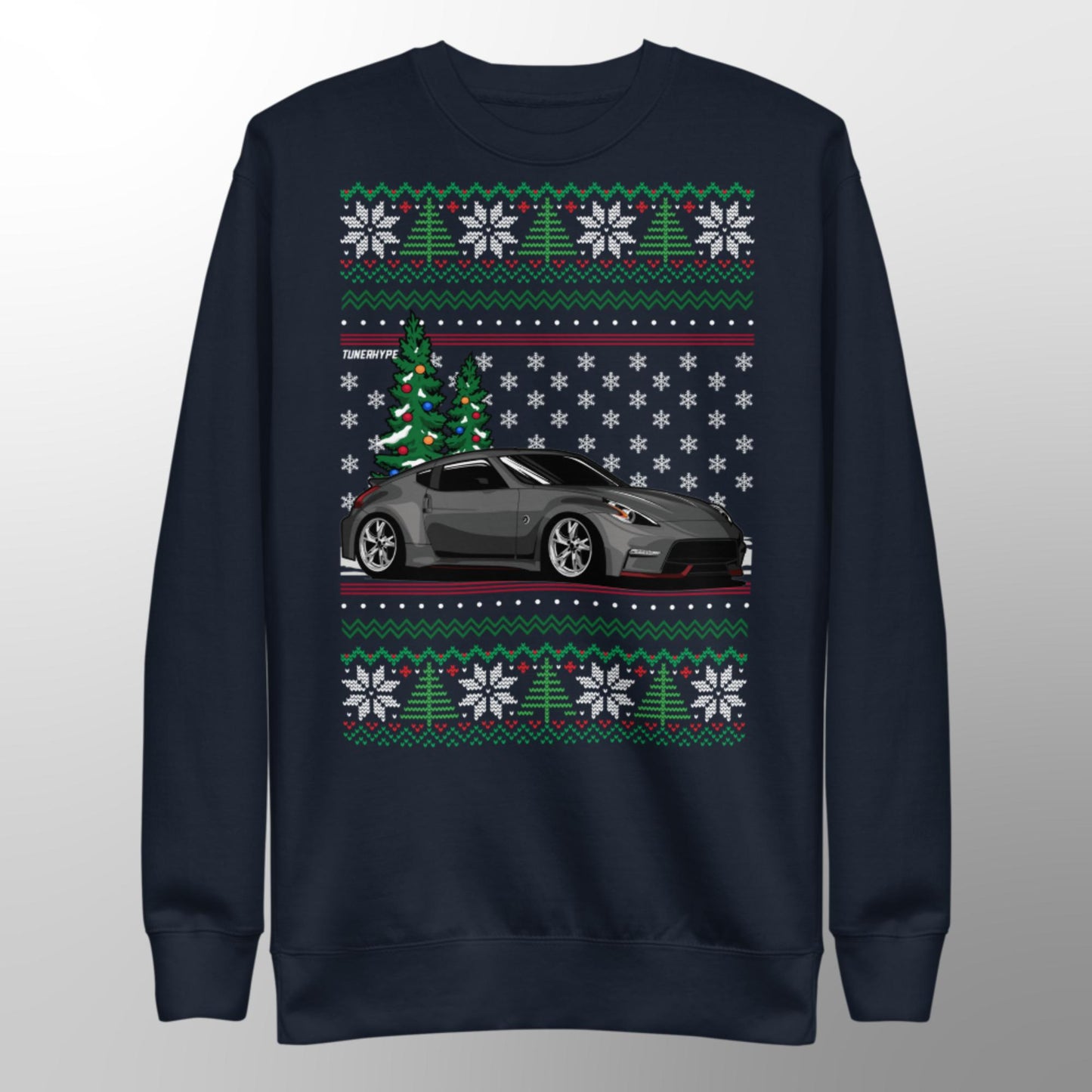 Ugly Christmas Sweater - Nissan 370z in Gray